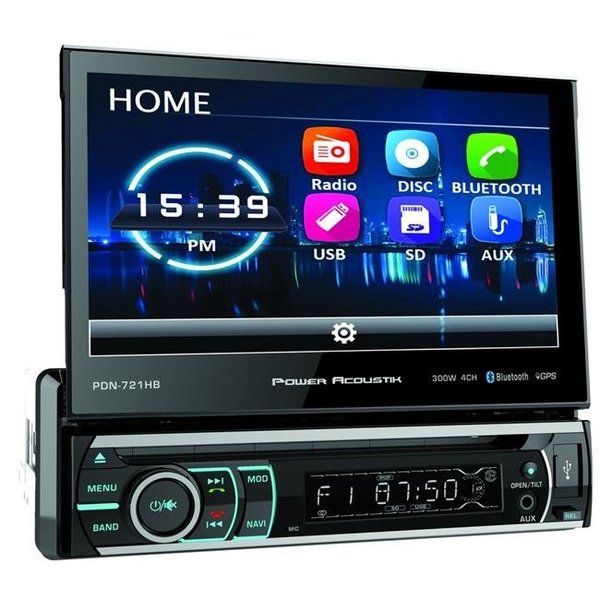 Power Acoustik Power Acoustik RA44017 7 in. Incite Single-Din In-dash Motorized Touchscreen LCD DVD Receiver with Detachable Face & Bluetooth RA44017